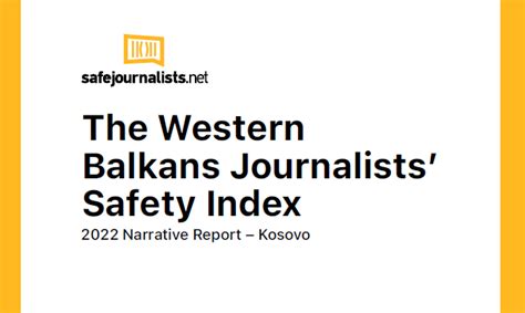 Western Balkans Journalists Safety Index Narrative Report Kosovo