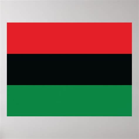 Red, Black and Green Flag Poster | Zazzle.com