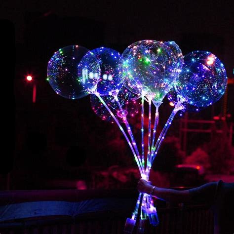 1pc Wedding Party Decoration Glowing Balloons Diy Transparent Wave ...