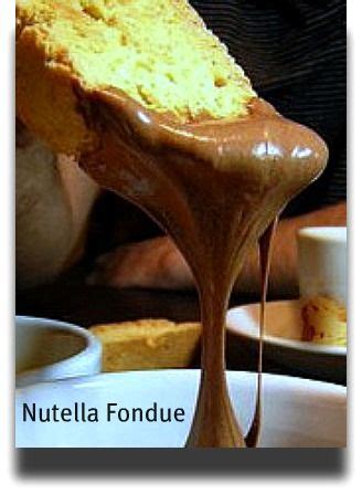 Nutella Fondue Dessert On A Dime Desserts Nutella Recipes Nutella