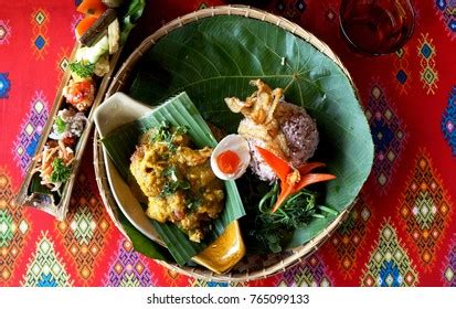 High Angle View Kadazandusun Traditional Food Stock Photo 765099133 ...