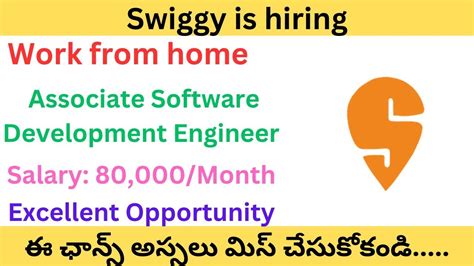 Swiggy Is Hiring For Associate Software Developer Role Genuine Job