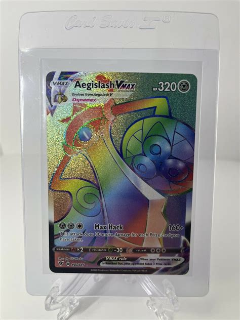 Aegislash VMAX 190 185 Secret Rainbow Rare Vivid Voltage Pokemon TCG