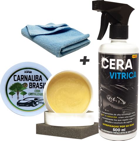 Kit Cristalização Automotiva Manual Alto Brilho Brinde Frete grátis