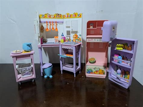 Barbie Kitchen Dollhouse Set w/ extra kitchen pantry sets, Hobbies & Toys, Memorabilia ...