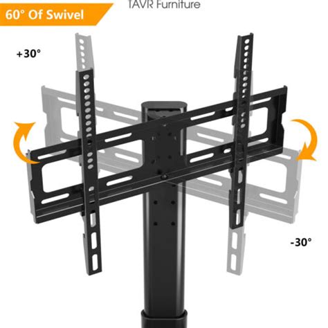 TAVR Universal Swivel Floor TV Stand With Mount For Flat Panel TVs Up