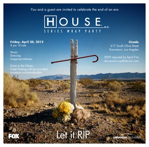 House Season 8 - Poster “Series Wrap Party” - House M.D. Photo ...