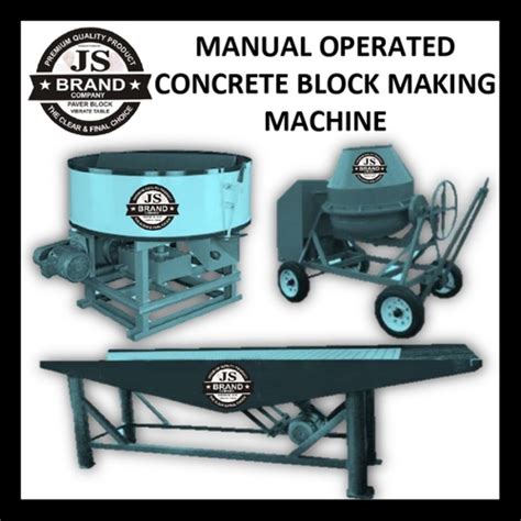 Manual Operated Concrete Block Making Machine, INR 272000 Per Set, JS BRAND