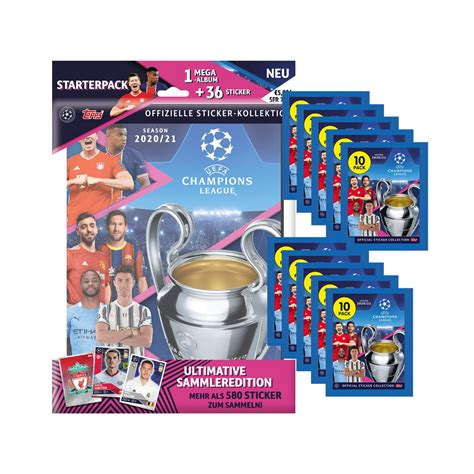 Topps Champions League Sticker Album Inkl Sticker