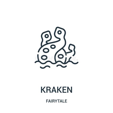 Kraken Icon Vector From Fairytale Collection Thin Line Kraken Outline