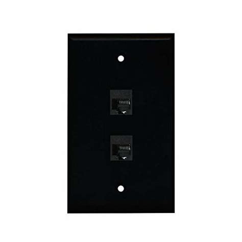 GetUSCart- 2 Port Ethernet Wall Plate - Cat6 RJ45 Ethernet Cable Wall Plate Female to Female ...