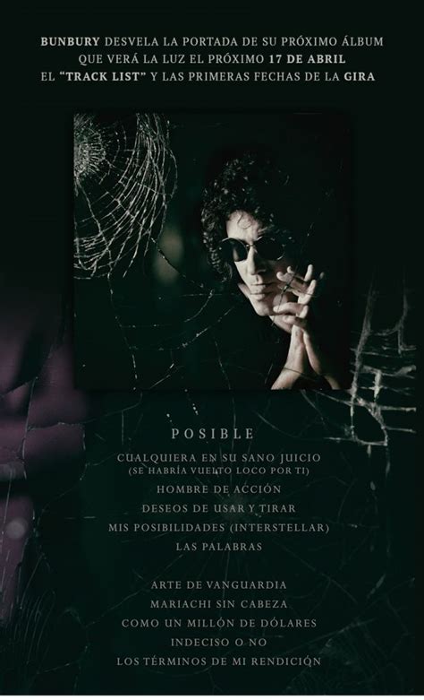 Enrique Bunbury Da A Conocer El Tracklist Y Portada De Su Pr Ximo Disco