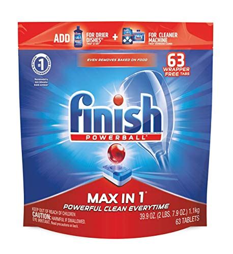 Finish Max In Ct Dishwasher Detergent Powerball Wrapper