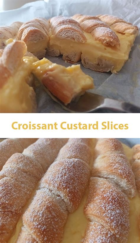 Croissants Custard Slices 2pots2cook