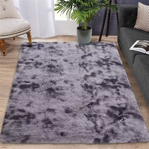 Homerry Plush Polyester Shag Area Rug X Fluffy Rug Plush Decorative