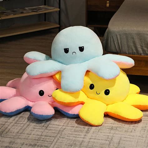 Giant Reversible Octopus Plush Giant Flip Mood Octopus Plush Toy ...