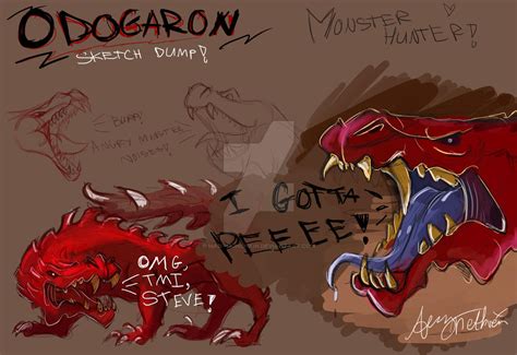 Odogaron Sketch Dump by Mad--Munchkin on DeviantArt