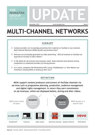 Multi Channel Networks The Nunatak Group PDF