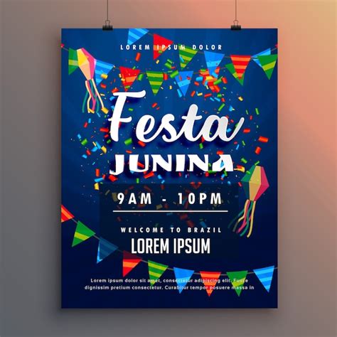 Bande Dessinée De Fiesta Junina Avec Décor Confettis Et Guirlandes