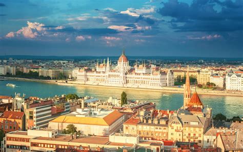architecture, Building, City, Cityscape, Clouds, River, Ship, Budapest