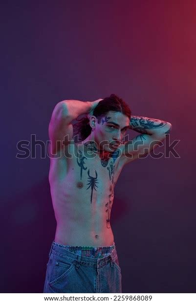 Serious Tattooed Caucasian Guy Naked Torso Stock Photo 2259868089 Shutterstock