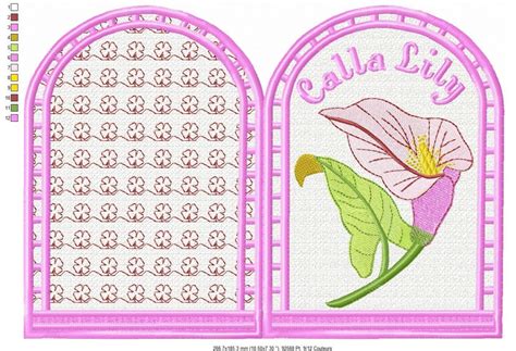 Menu Calla Lily X Fsl Avec Vid O Margarida Broderie