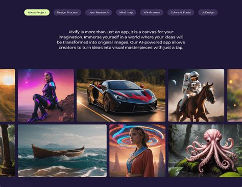 Pixify Uiux Design Ai Image Generation App Behance