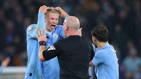 Manchester City Erling Haaland Und Pep Guardiola Nach Schiedsrichter