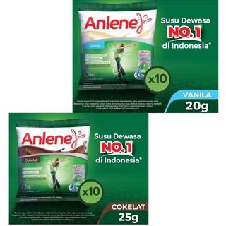 Jual Anlene Actifit Susu Bubuk Coklat Anlene Sachet Renceng Shopee