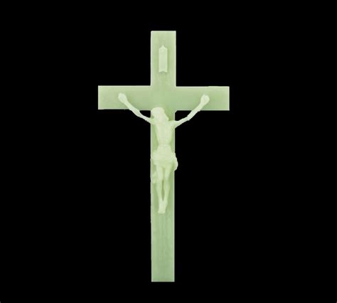 Holy Crucifix Glow In The Dark Cross Catholic Devotion Etsy