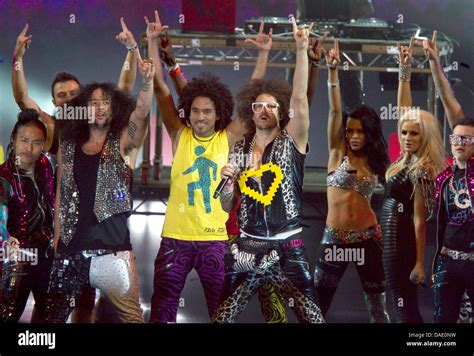 Recording Artists Lmfao Perform During The 2011 Mtv Europe Music Awards