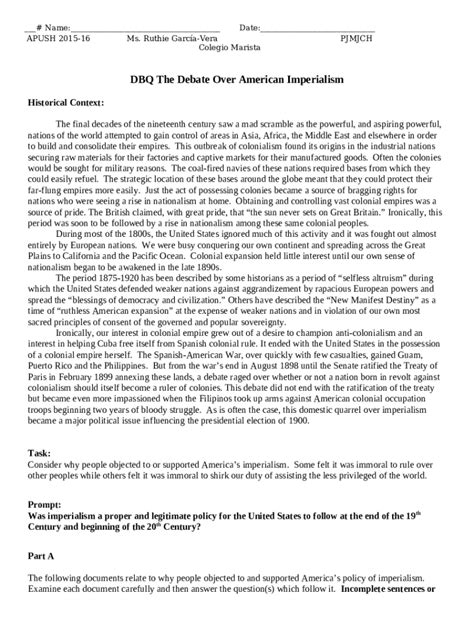 Ap Us History Document Based Question Doc Template Pdffiller