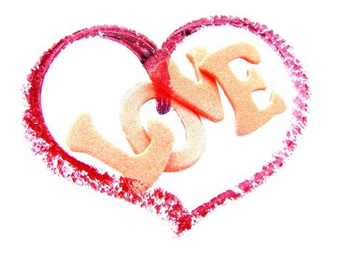Обои на рабочий стол Сердце с надписью внутри (Любовь / Love), обои для ...
