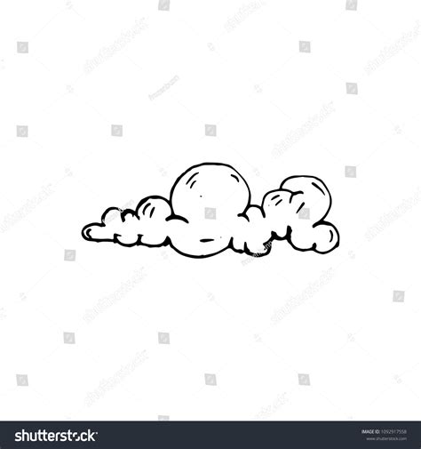 Handdrawn Cloud Doodle Icon Hand Drawn Stock Vector Royalty Free