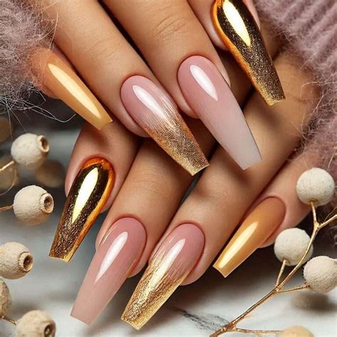Classy Nude And Gold Nail Design Ideas To Elevate Your Look Style Zuri