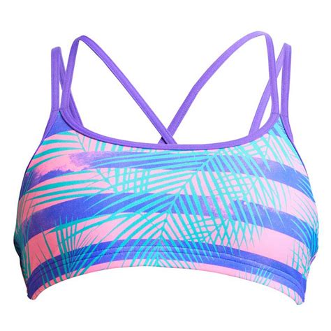 Funkita Bikini Criss Cross Pastel Palm Azul Swiminn
