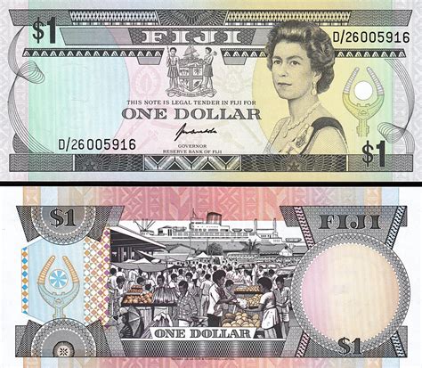 Fiji Dollar Unc Pcs Lot Consecutive P A Queen