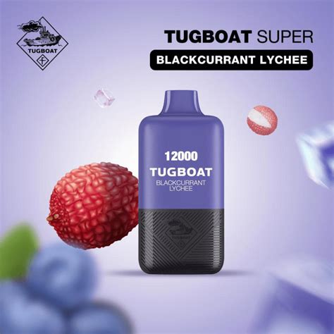 Tugboat Super 12k Puffs Blackcurrant Lychee Vape Monkey Abu Dhabi