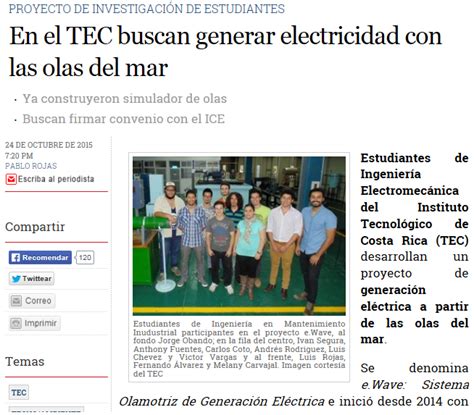 Tec Es Noticia En Los Medios Estudiantes Buscan Generar Electricidad