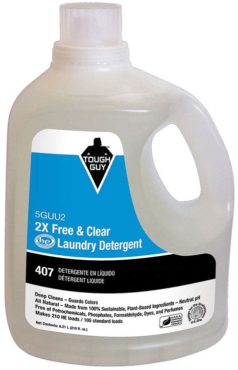 TOUGH GUY Laundry Detergent Cleaner Form Liquid Cleaner Container