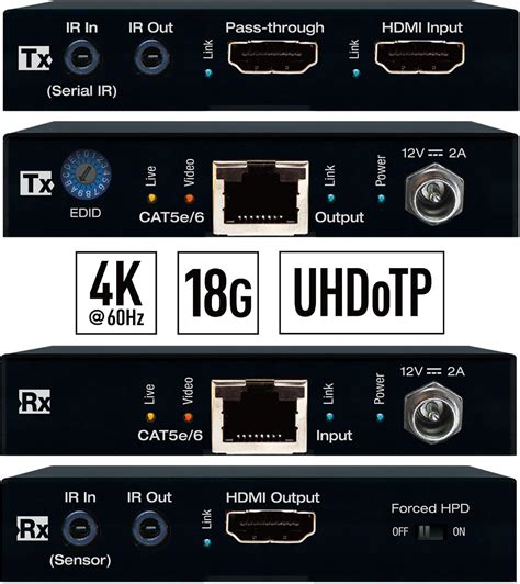 Key Digital 4K HDR HDMI Extensor Transmisor Y Receptor Kit Con 4K A