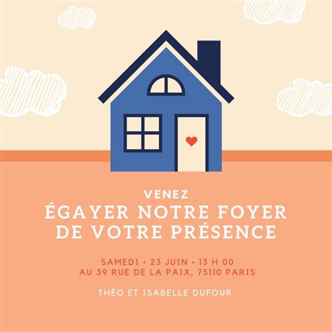 Modèles d'invitations pour votre crémaillère - Canva