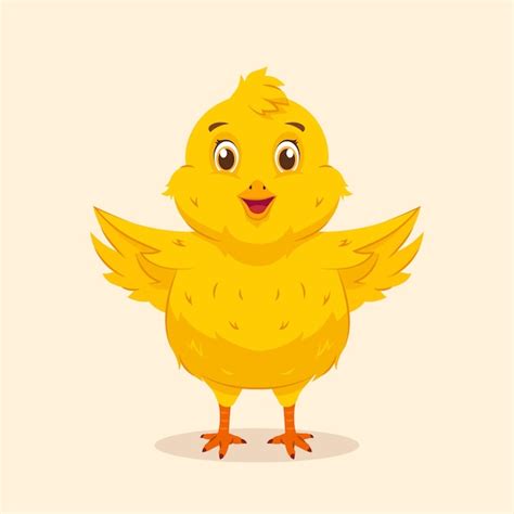 Ilustración de pollito de dibujos animados dibujados a mano Vector