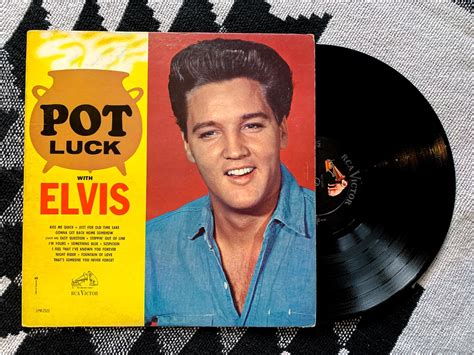 Elvis Presley Pot Luck Vinyl Record 60s Rock N Roll Kiss Me Etsy