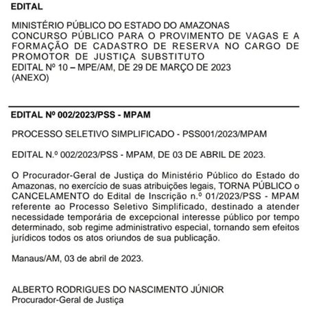 Concurso Mp Am Processo Seletivo Para Temporários Cancelado