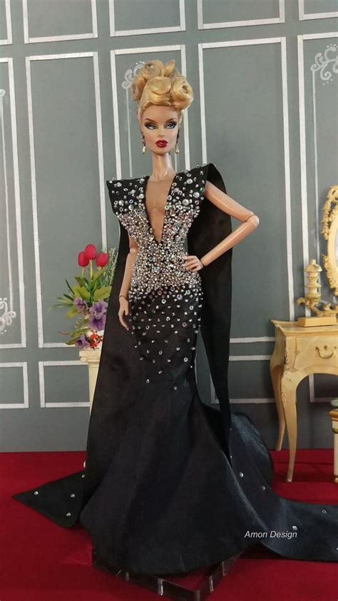 Amon Design Gown Outfit Dress Fashion Royalty Silkstone Barbie Model Doll Fr 1908838586