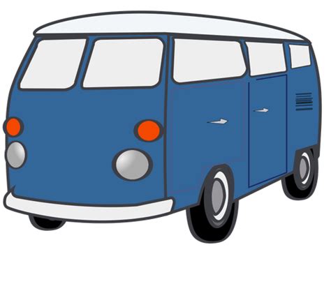 Retro Style Van Vector Image Public Domain Vectors