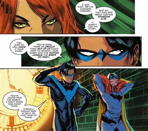 Top Comic Moment Nightwing 85 Barbara Gordon Dick Grayson Talk Past Comic Book Revolution