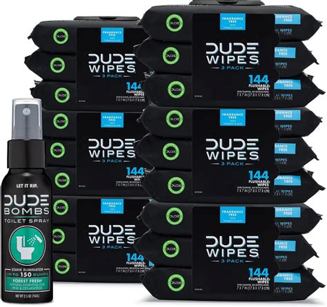 Dude Wipes Flushable Wipes 3 Pack 144 Wipes