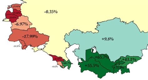 Population Change in the Former Soviet Republics Between 1989 & 2018 ...